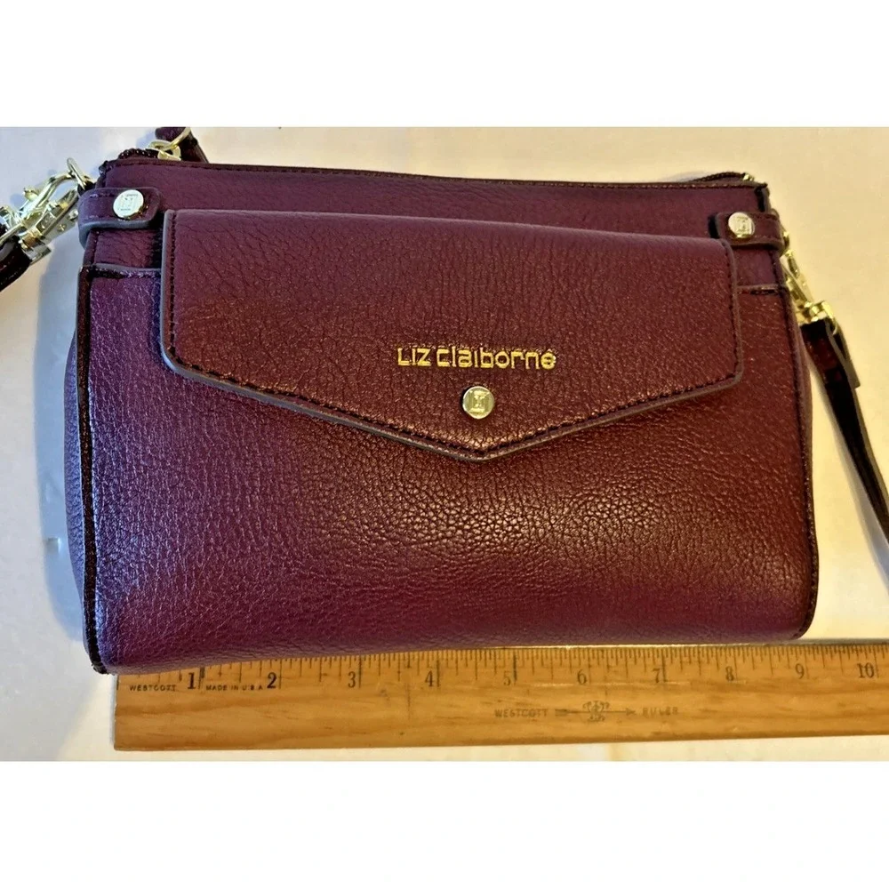 Liz‎ Claiborne Alisia Convertible Clutch Dark Wine
